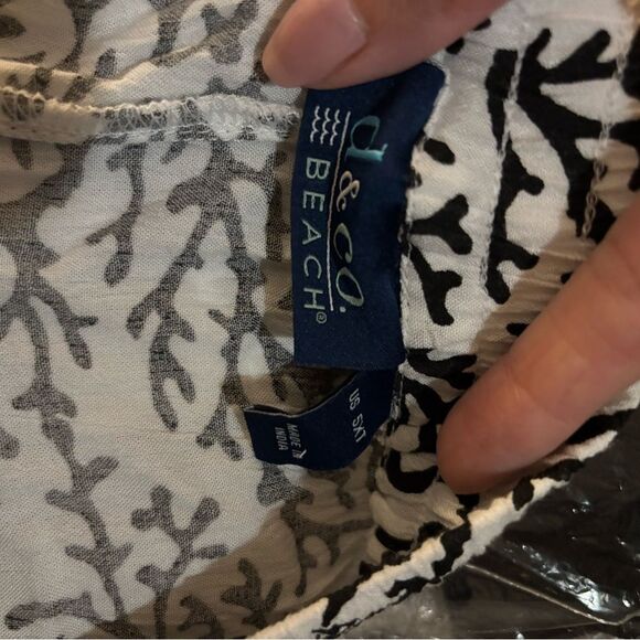 Denim & Co Beach Coverup pants Sz 5X Women's Pants coral patterned - Picture 4 of 7